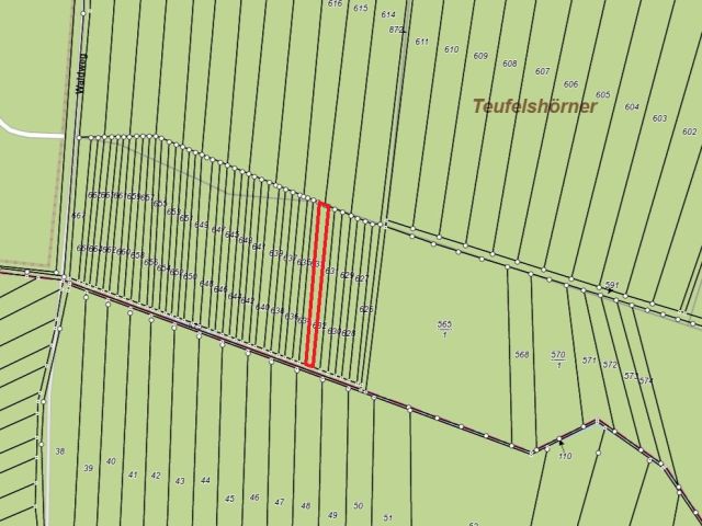 Umgebungsskizze - Waldstreifen zwischen Greifswald und Wolgast kurz vor der Insel Usedom