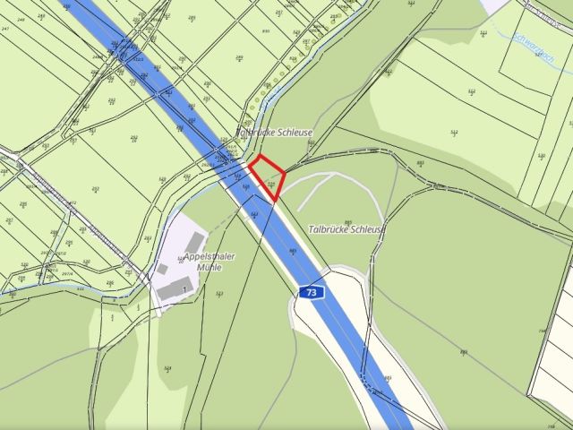 Umgebungsskizze - Gehölzfläche unterhalb der A73