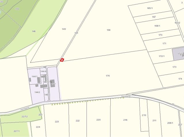 Umgebungsskizze - Kleines Grundstück mit Wasserspeicher in Rothschönberg westlich von Dresden