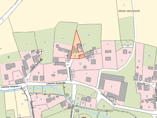 Lageskizze mit Umgebung - Ruinöses Wohnhaus mit ehemaliger Garage nahe der B180 & unweit der Landesgrenze zu Thüringen