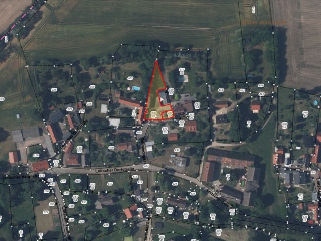 Lageskizze mit Umgebung und Luftbildunterlegung - Ruinöses Wohnhaus mit ehemaliger Garage nahe der B180 & unweit der Landesgrenze zu Thüringen