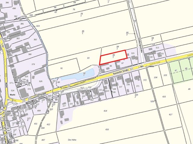 Umgebungsskizze - Ackerland, angrenzend an Wohnbebauung, im Südwesten Brandenburgs - vertragslose Nutzung