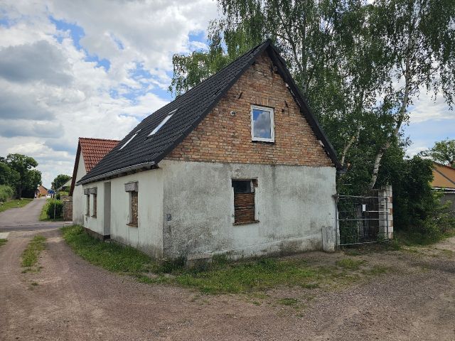 Blick auf das Verkaufsobjekt und die Umgebung - Ehemaliges Wohnhaus **nördlich von Halle (Saale) & etwa 5 km vom Seebad Edderitz entfernt**