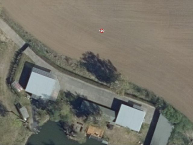 Lageskizze Gemarkung Quappendorf, Flur 2, FS 109 - Splitterflächen (4 Flurstücke) in Streulage **im Landkreis Märkisch-Oderland**