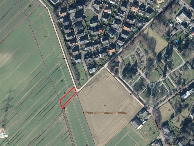 Umgebungsskizze - Ackerfläche am Ortsrand von Koslar ca. 50 km von Köln entfernt