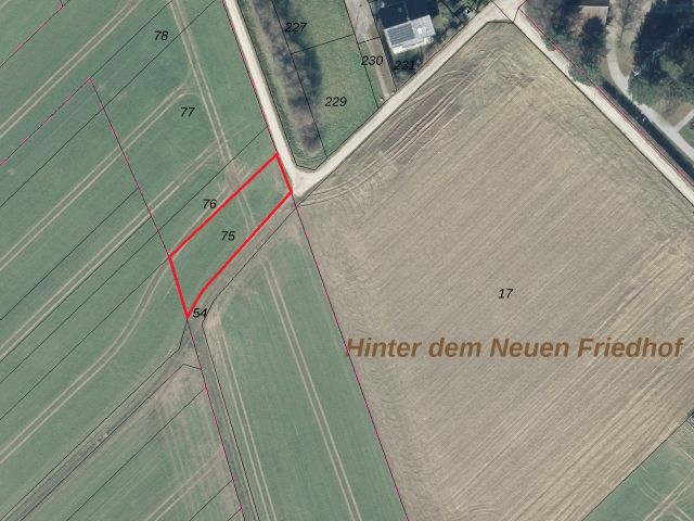 Lageskizze - Ackerfläche am Ortsrand von Koslar ca. 50 km von Köln entfernt
