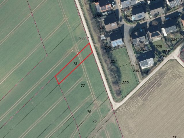 Lageskizze - Ackerfläche gegenüber von Wohnbebauung ca. 50 km von Köln entfernt