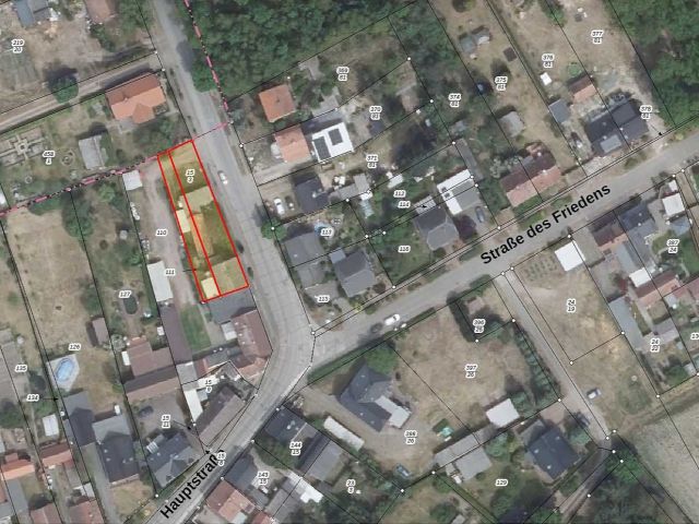 Lageskizze mit Umgebung und Luftbildunterlegung - Einfamilienhaus mit Anbau, Wintergarten & Nebengebäuden nördlich der Landeshauptstadt Magdeburg +ruhige Lage+