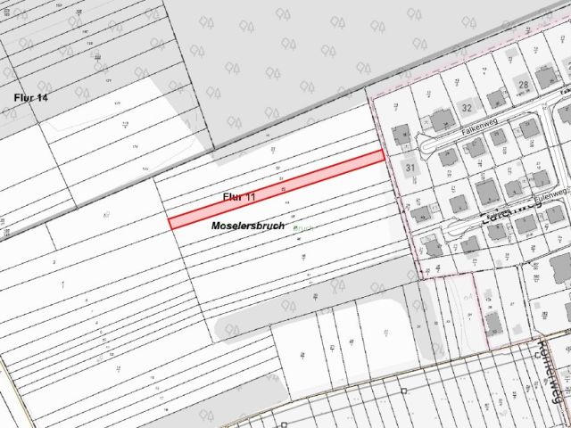 Umgebungsskizze - Gehölzfläche neben Wohnbebauung im Landkreis Saarlouis