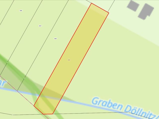 Lageskizze - Landwirtschaftsfläche hinter einer Kleingartenanlage südöstlich von Halle (Saale)