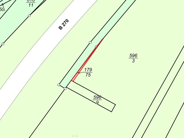 Lageskizze Flurstück 179/75 - Drei landwirtschaftliche Splitterflächen an der B270 in der Südwestpfalz