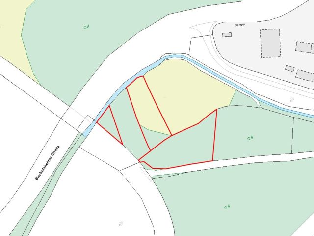 Lageskizze - Vertragsfreie Grundstücke  **etwa 25 km vom Dreiländereck Rhön - Bayern-Hessen-Thüringen - entfernt**