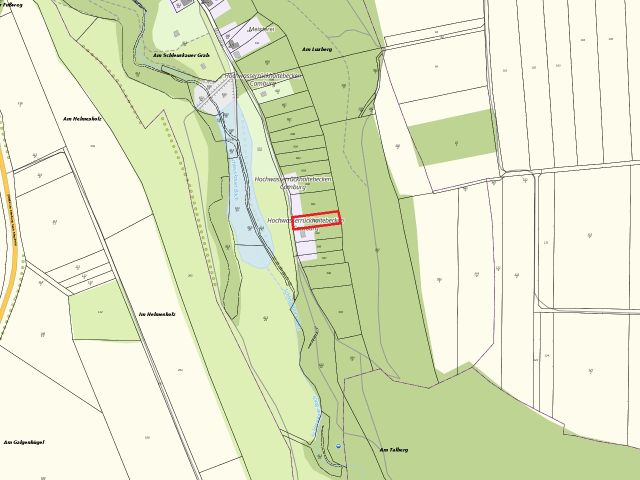 Umgebungsskizze - Vertragsfreie naturbelassene Fläche zwischen Erholungsgrundstücken mit älterer Bebauung südwestlich der Burg Camburg