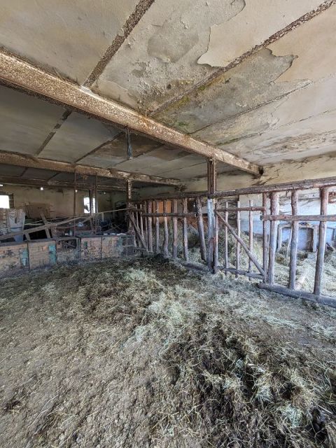 Massive alte Scheune und Stall **tlw. vertragslos zur Pferdehaltung genutzt**