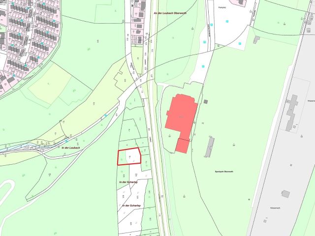Lageskizze mit Umgebung - Vertragsfreie Waldfläche gegenüber der EPG-Arena ++etwa 5 km von der Koblenzer Altstadt & dem Schloss ´Martinsburg´ entfernt++