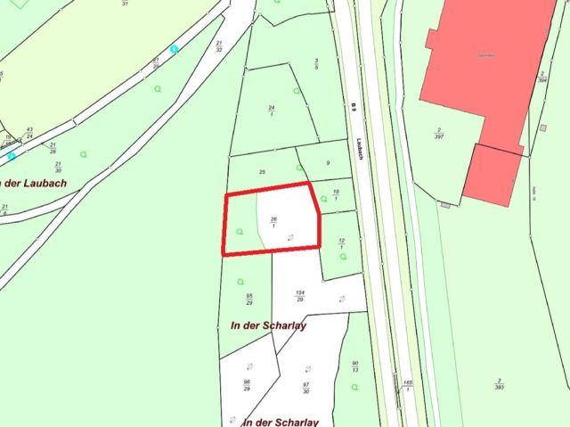 Lageskizze - Vertragsfreie Waldfläche gegenüber der EPG-Arena ++etwa 5 km von der Koblenzer Altstadt & dem Schloss ´Martinsburg´ entfernt++