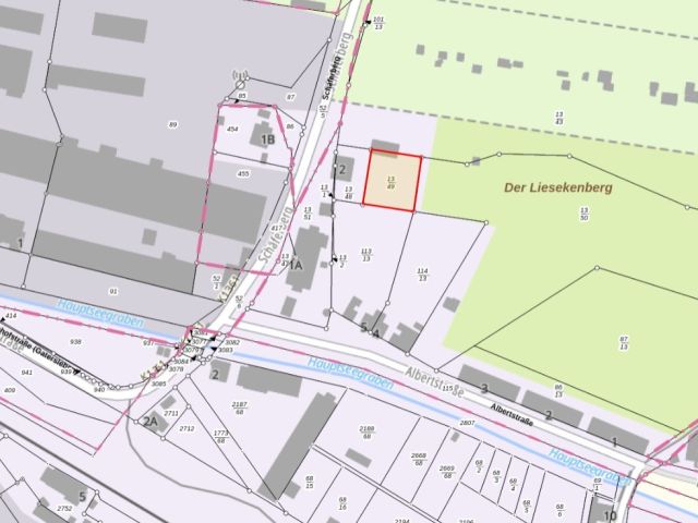 Umgebungsskizze - Garten-/Grünlandfläche hinter Wohnbebauung im Salzlandkreis ** lt. FNP Wohnbaufläche