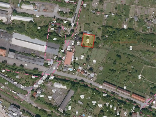 Umgebungsskizze - Garten-/Grünlandfläche hinter Wohnbebauung im Salzlandkreis ** lt. FNP Wohnbaufläche