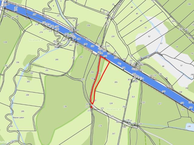 Lageskizze mit Umgebung - 2 Grundstücke (Waldfläche und Landwirtschaftsfläche) an der A12 ++südöstlich von Berlin im Landkreis Oder-Spree++