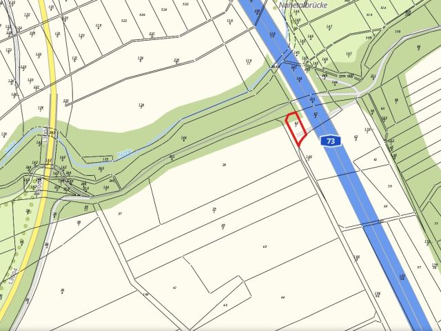 Lageskizze mit Umgebung - Vertragsfreies Grundstück westlich, unterhalb der A73
