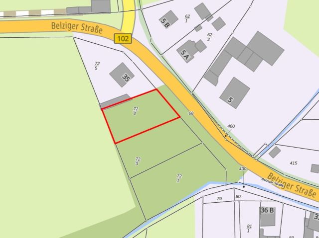 Lageskizze - Waldfläche neben einem Wohngrundstück in Treuenbrietzen im Landkreis Potsdam-Mittelmark ** lt. Flächennutzungsplan Mischgebiet