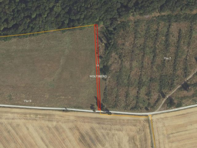 Lageskizze mit Luftbildunterlegung - Flur 7, Flurstück 14 - Vertragsfreie Grundstücke in Streulage ++im Tal der Wipper++