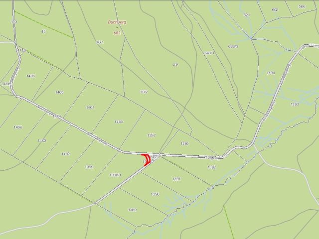 Lageskizze - Kleine Wald- und Wegefläche im Erzgebirgskreis