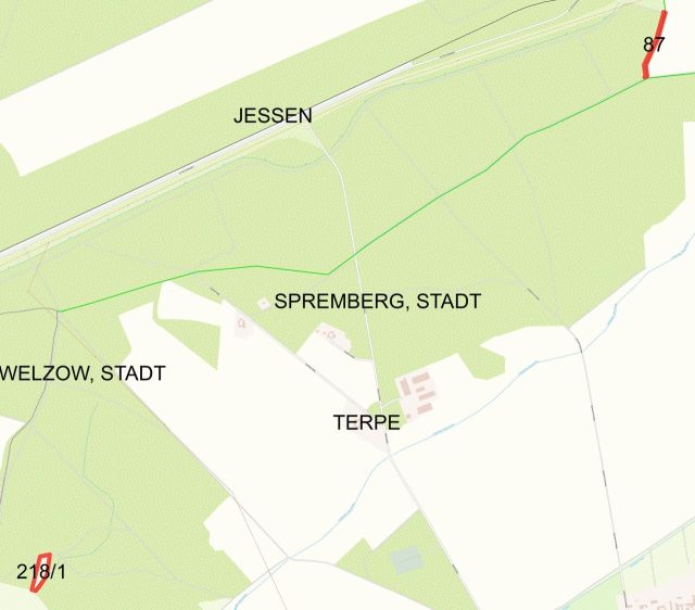 Lageskizze - 2 Grundstücke (Landwirtschaftsfläche und Weg) im Landkreis Spree-Neiße **teilweise verpachtet**