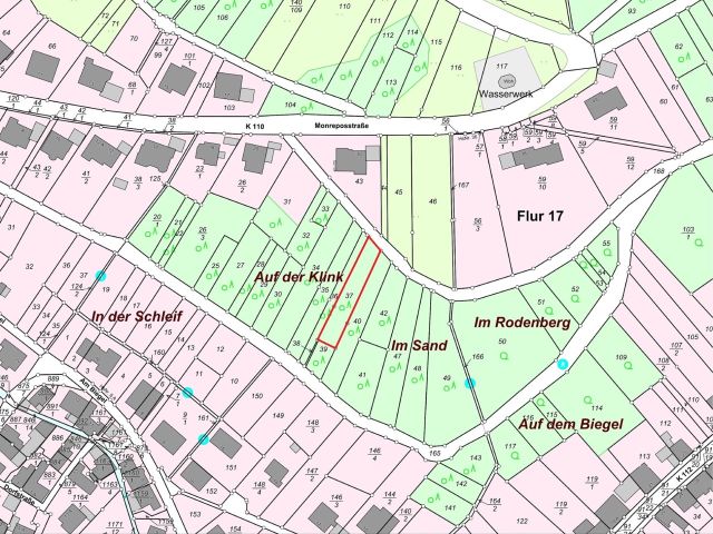 Umgebungsskizze - Bewaldete Fläche ca. 20 km nordwestlich der Koblenzer Innenstadt